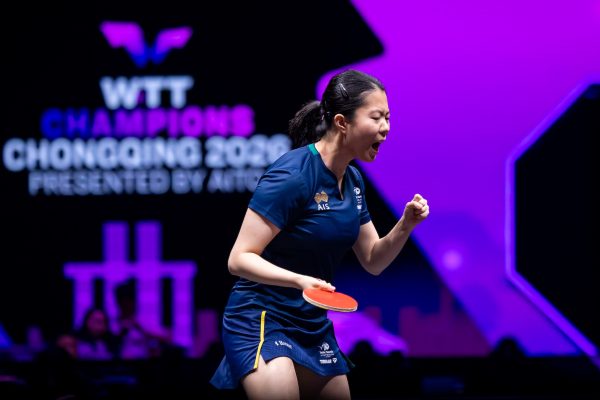 Yangzi Liu buat kejutan dengan kalahkan Sabine Winter di WTT Champions Chongqing 2026.