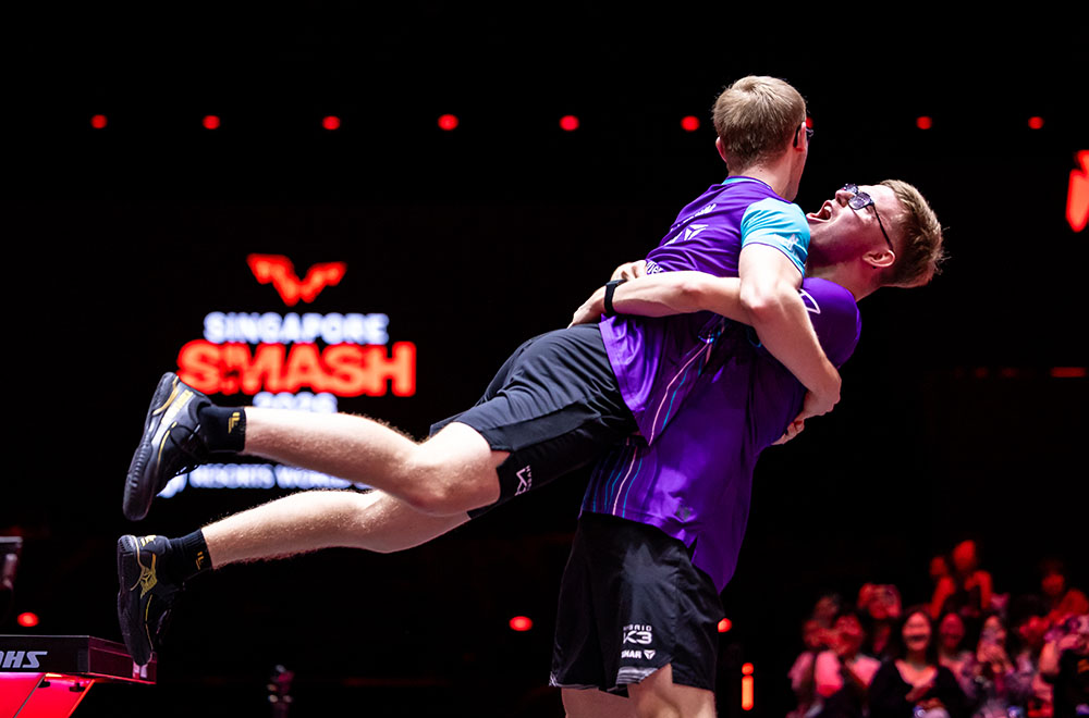 Pasangan kakak beradik Prancis, Alexis Lebrun dan Felix Lebrun, kembali melangkah ke final WTT Grand Smash untuk kedua kalinya.