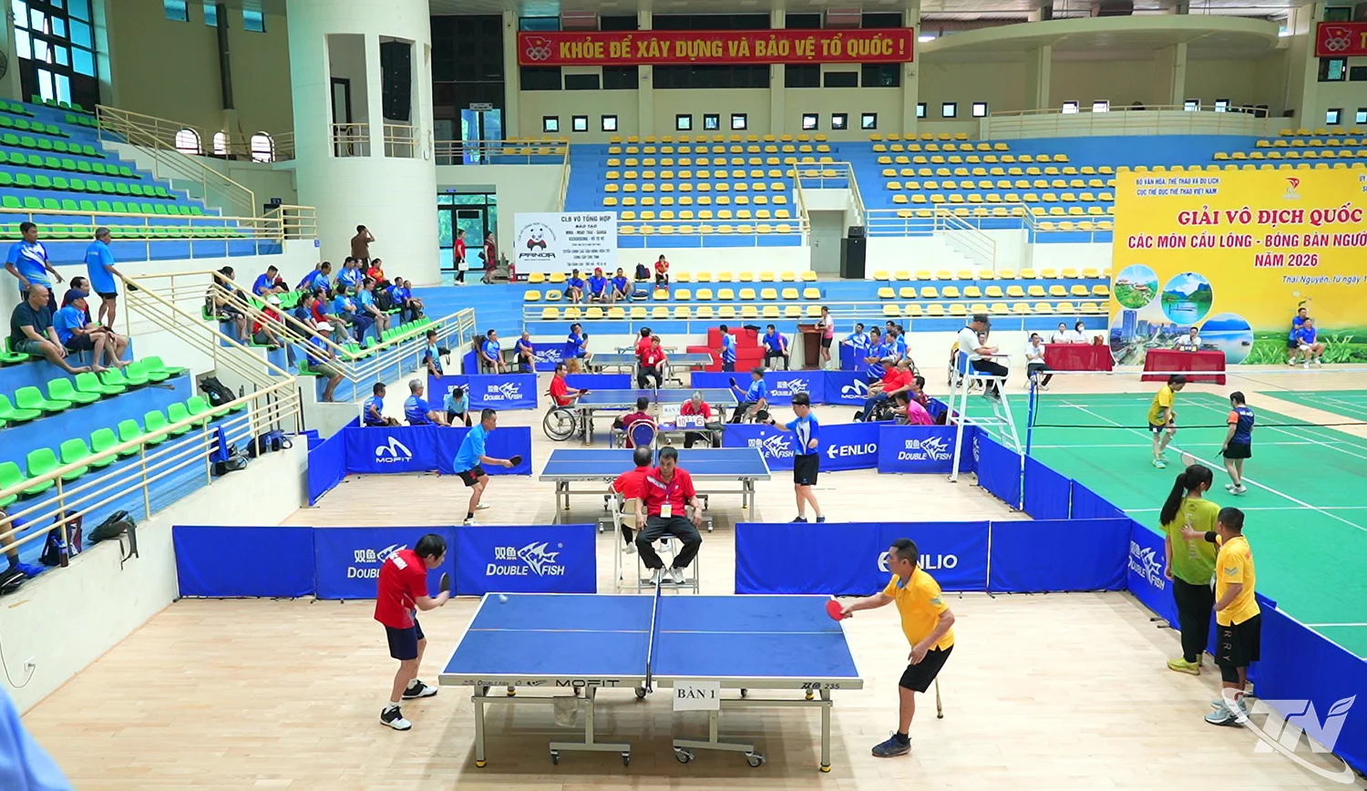 Thai Nguyen tuan rumah Kejuaraan Nasional Tenis Meja Disabilitas 2026.
