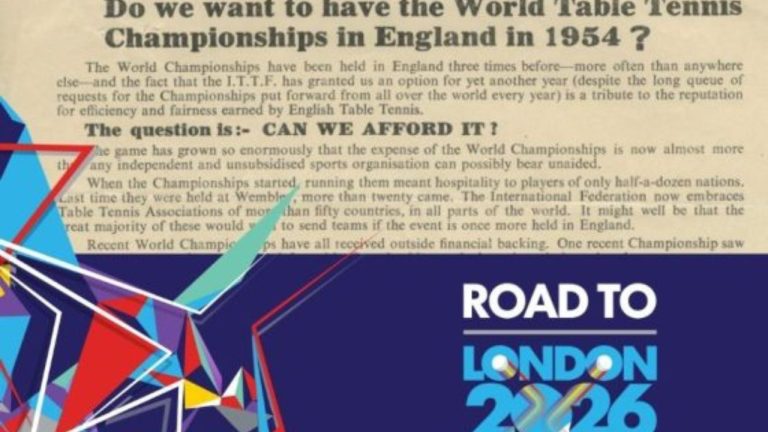 Sebuah surat dari tahun 1950-an ditemukan! Terungkap bahwa Kejuaraan Dunia London 1954 bisa terlaksana berkat sumbangan £1 dari klub-klub lokal.