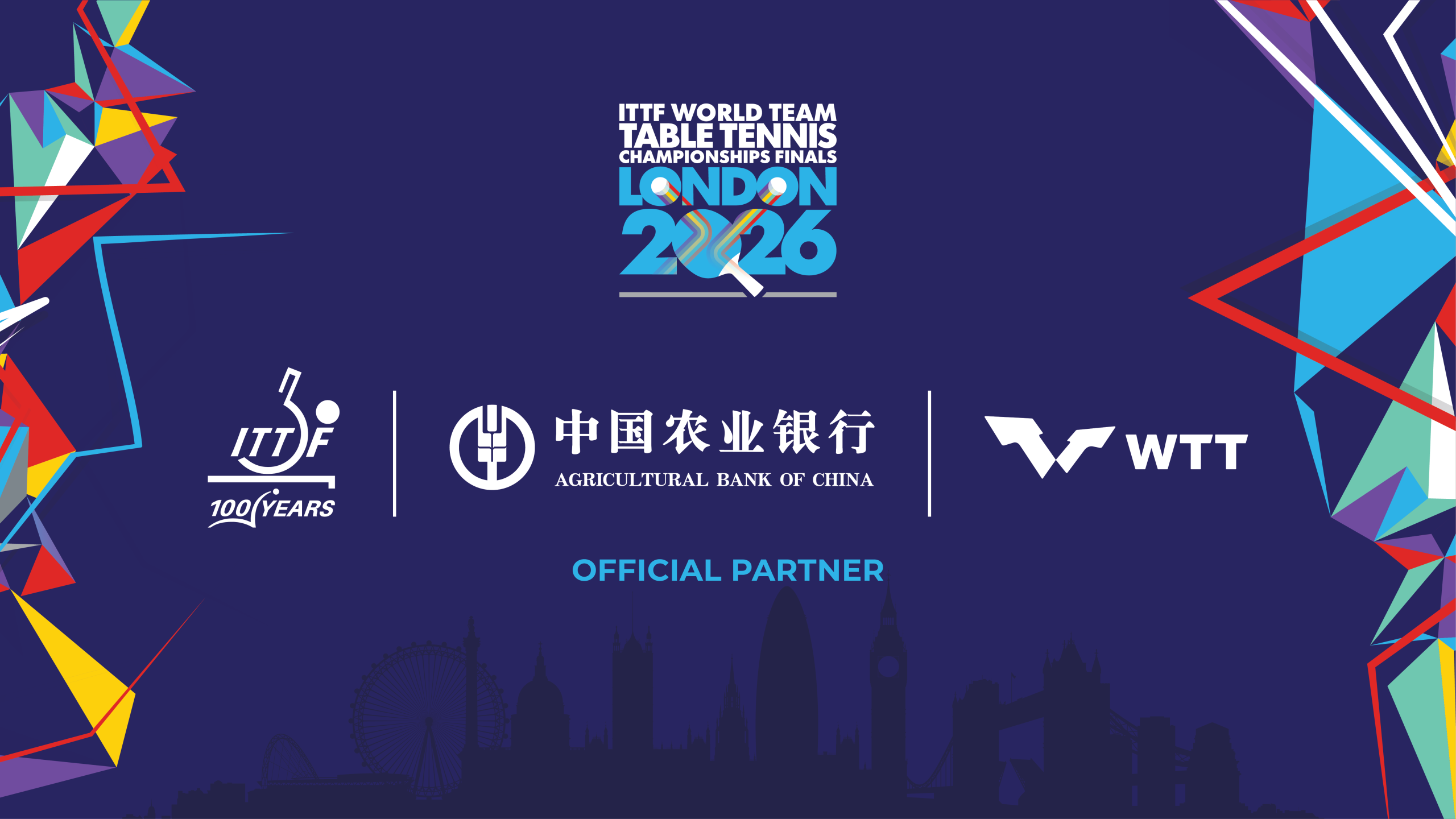 Agricultural Bank of China (ABC) resmi jadi partner ITTF World Team Championships Finals London 2026.